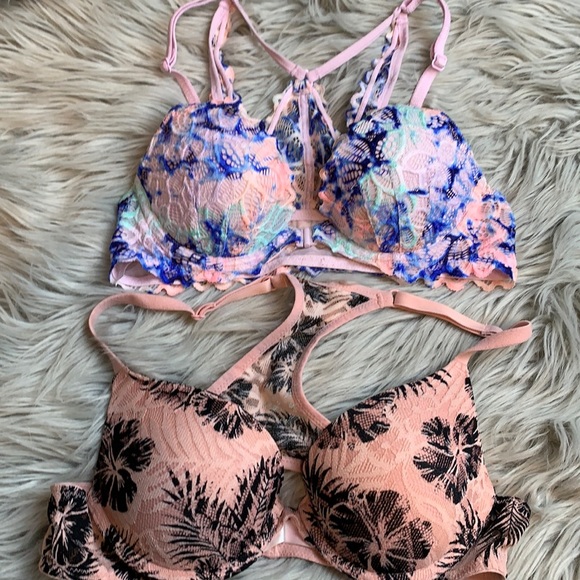 Victoria’s Secret Pink racerback bras size 32AA 34AA